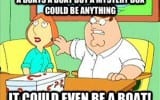 caja o barco, family guy