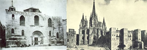 Catedral de Barcelona, el antes y el después