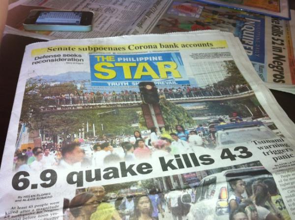 terremoto en Filipinas