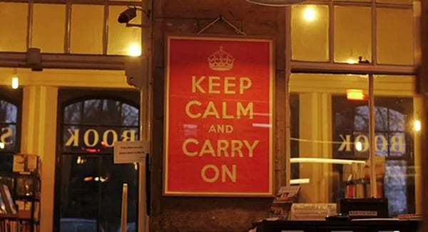 Barter Books, Keep Calm and Carry ON