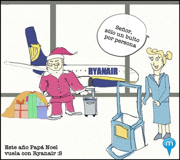 Papá Noel con Ryanair