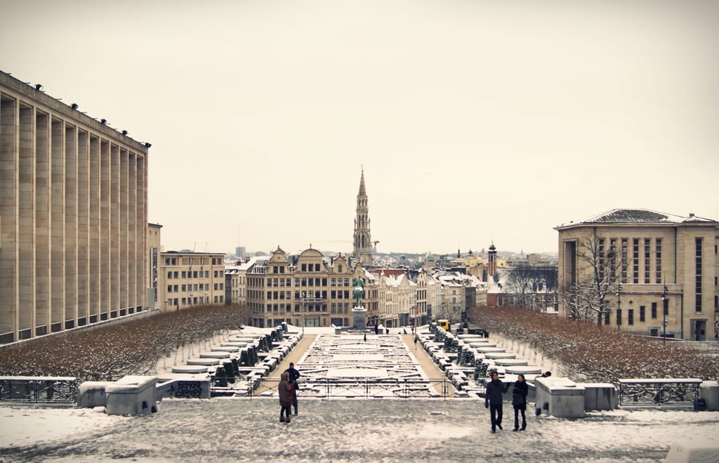 Bruselas nevado